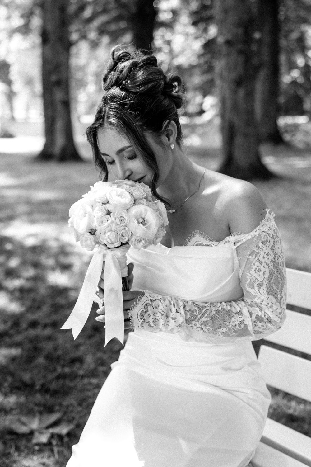 Braut mit Blumen Hochzeitsfotografie Rheine
